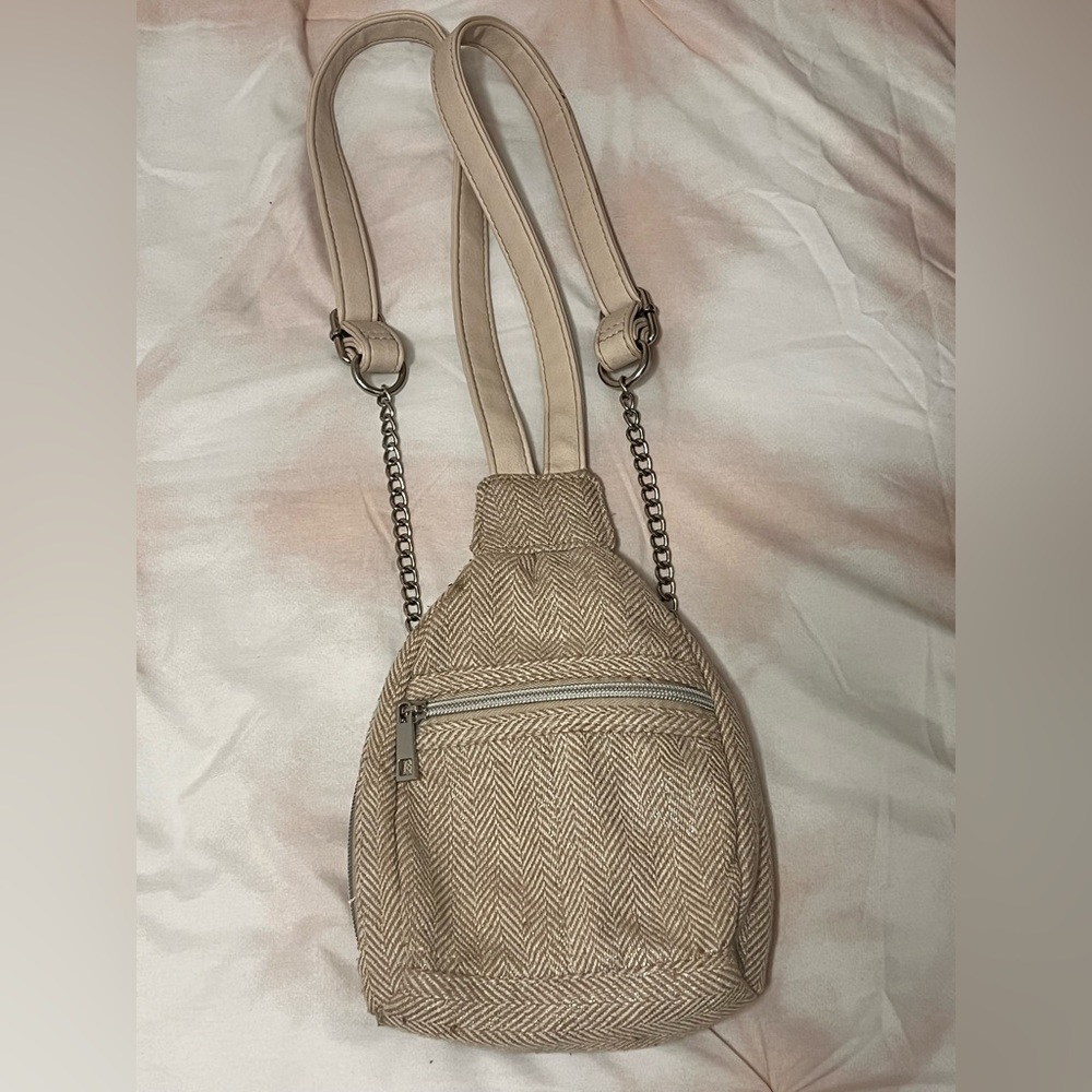 Girls mini backpack in beige